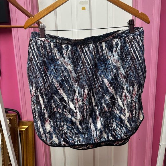 Trouvé blue funky printed mini skirt size Large - Picture 2 of 6